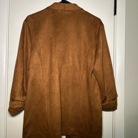 Maurices Brown Teddy Jacket with Zippered Pockets - Picture 2 of 3